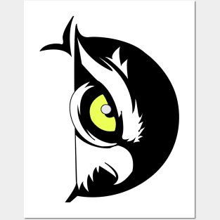 Owl Head Vector Posters and Art